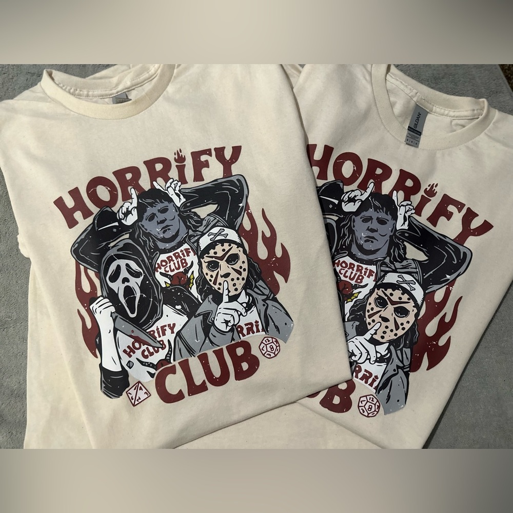 Horrify Club shirts